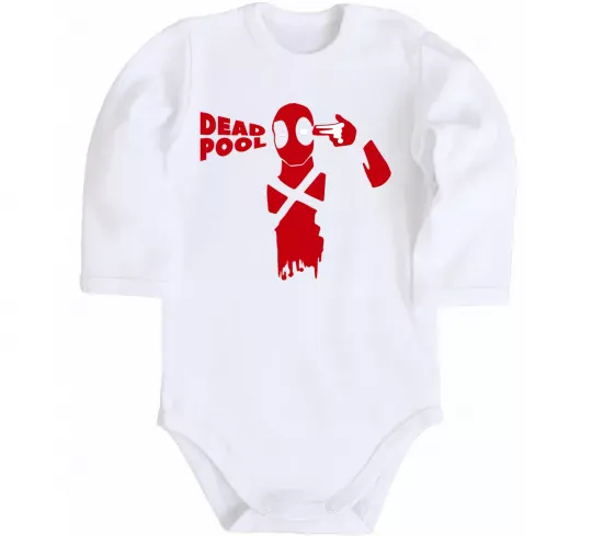 Дитячий бодік Deadpool shot Білий фото