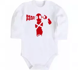 Детский боди Deadpool shot Белый фото