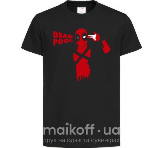 Дитяча футболка Deadpool shot Чорний фото