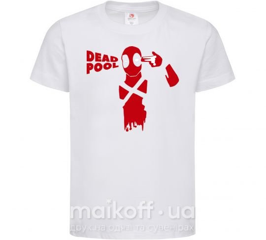 Дитяча футболка Deadpool shot Білий фото
