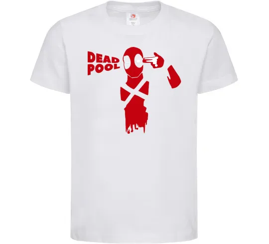 Детская футболка Deadpool shot Белый фото