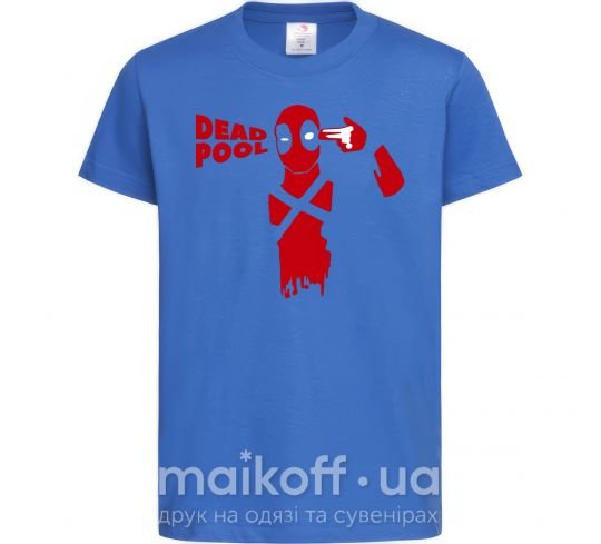 Дитяча футболка Deadpool shot Яскраво-синій фото