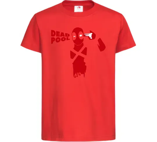 Детская футболка Deadpool shot Красный фото