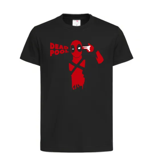 Детская футболка Deadpool shot Черный фото