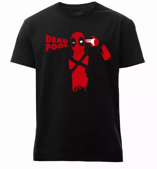Чоловіча преміум футболка Deadpool shot Чорний фото