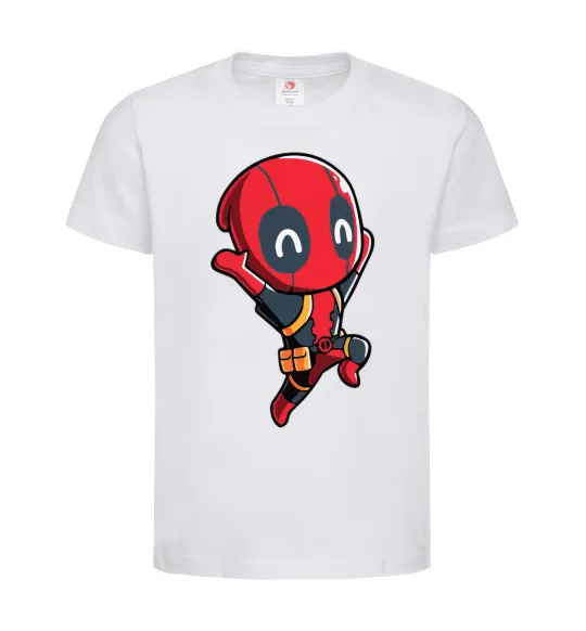 Детская футболка Happy deadpool Белый фото
