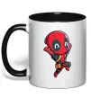 Чашка с цветной ручкой Happy deadpool Черный Чашка с цветной ручкой Happy deadpool Черный фото