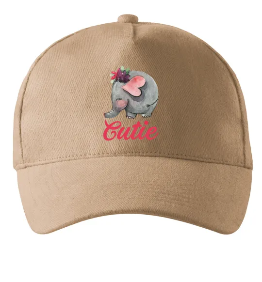 Кепка Cutie elefant Пісочний фото