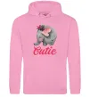 Женская толстовка (худи) Cutie elefant Розовый фото