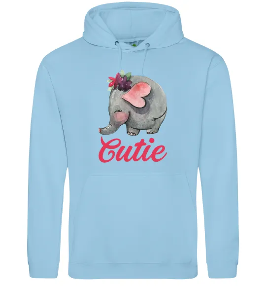 Женская толстовка (худи) Cutie elefant Голубой фото