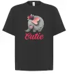 Футболка Оверсайз Cutie elefant Чорний фото