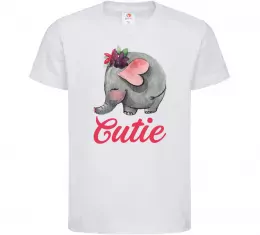 Дитяча футболка Cutie elefant Білий фото