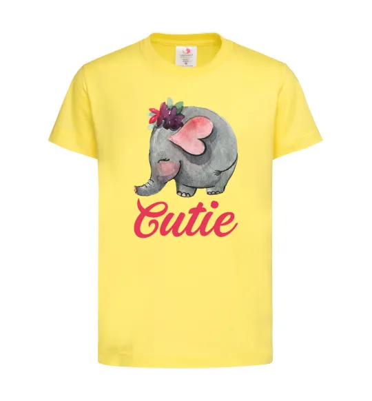 Детская футболка Cutie elefant Лимонный фото