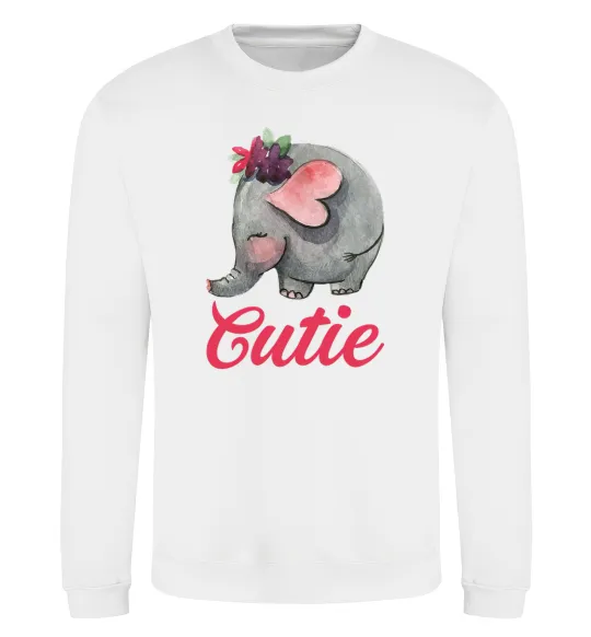 Світшот Cutie elefant Білий фото