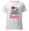 Чоловіча преміум футболка Cutie elefant Білий фото