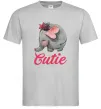 Чоловіча футболка Cutie elefant Сірий фото