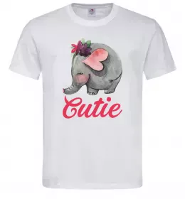 Чоловіча футболка Різнокольоровий слон Білий фото
