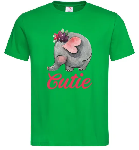 Чоловіча футболка Cutie elefant Зелений фото