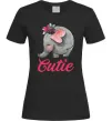 Жіноча футболка Cutie elefant Чорний Жіноча футболка Cutie elefant Чорний фото