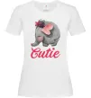 Жіноча футболка Cutie elefant Білий Жіноча футболка Cutie elefant Білий фото