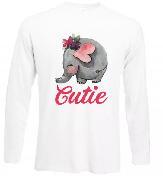 Лонгслів Cutie elefant Білий фото