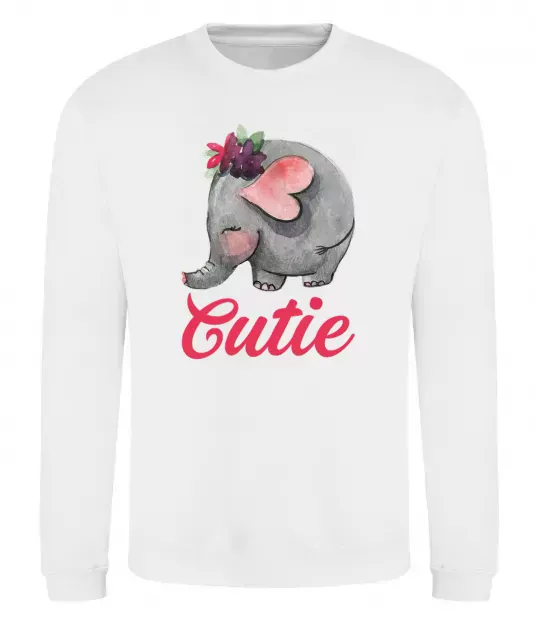 Світшот Cutie elefant Білий фото