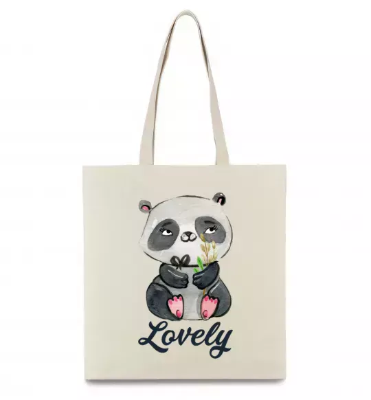 Еко-сумка Lovely panda Бежевий фото