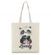 Эко-сумка Lovely panda Бежевый фото
