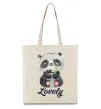 Еко-сумка Lovely panda Бежевий фото