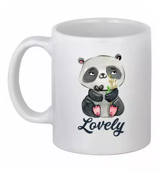 Чашка керамическая Lovely panda Белый фото
