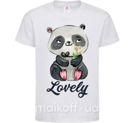 Детская футболка Lovely panda Белый фото