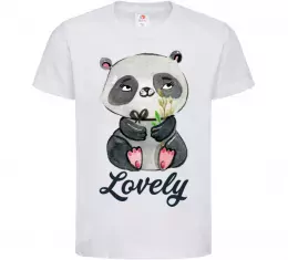 Детская футболка Lovely panda Белый фото