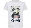 Дитяча футболка Lovely panda Білий фото