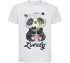Детская футболка Lovely panda Белый фото