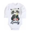 Детский боди Lovely panda Белый фото
