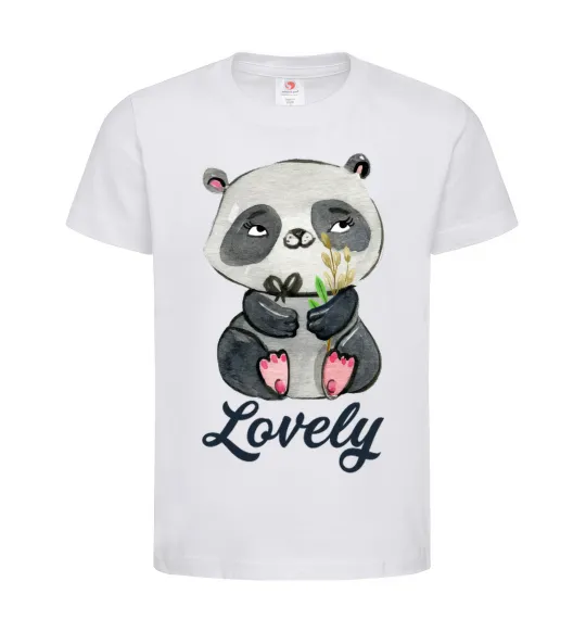 Дитяча футболка Lovely panda Білий фото