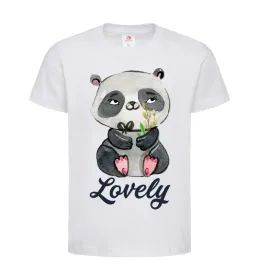 Детская футболка Lovely panda Белый фото