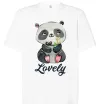 Футболка Оверсайз Lovely panda Білий фото