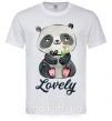 Мужская футболка Lovely panda Белый фото