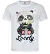 Мужская футболка Lovely panda Белый фото
