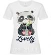 Женская футболка Lovely panda Белый фото