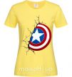Женская футболка Щит Капитана Америка Лимонный фото