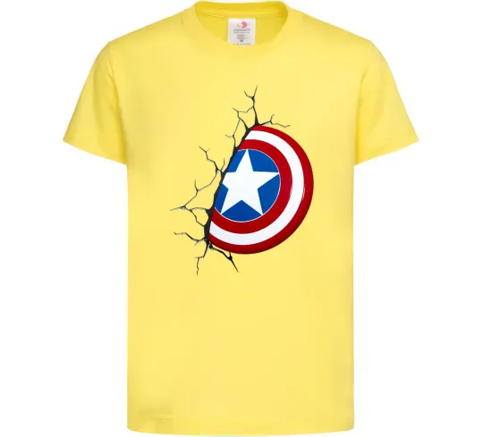 Детская футболка Щит Капітана Америка Лимонный фото