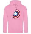 Жіноча толстовка (худі) Щит Капітана Америка Рожевий фото