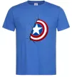 Чоловіча футболка Щит Капітана Америка Яскраво-синій фото