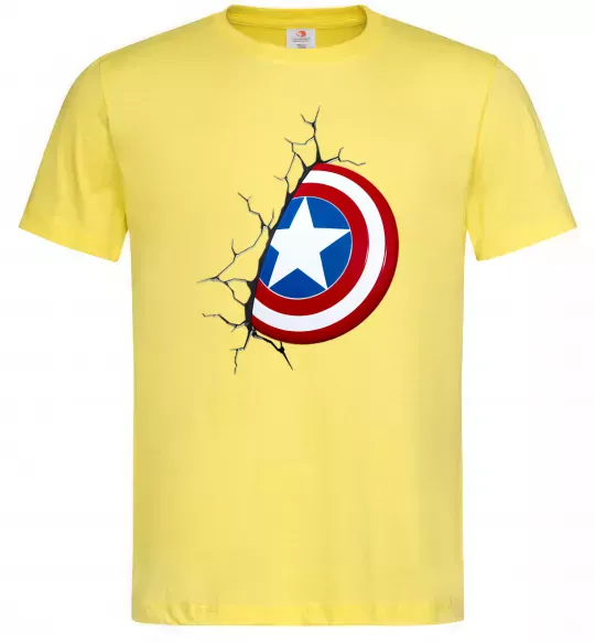 Чоловіча футболка Щит Капітана Америка Лимонний фото