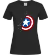 Жіноча футболка Щит Капітана Америка Чорний фото