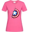 Жіноча футболка Щит Капітана Америка Яскраво-рожевий фото