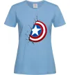 Жіноча футболка Щит Капітана Америка Блакитний фото