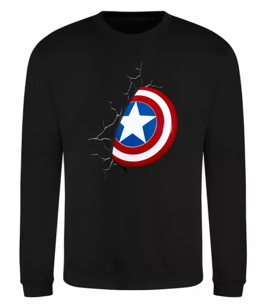 Світшот Щит Капітана Америка Чорний фото
